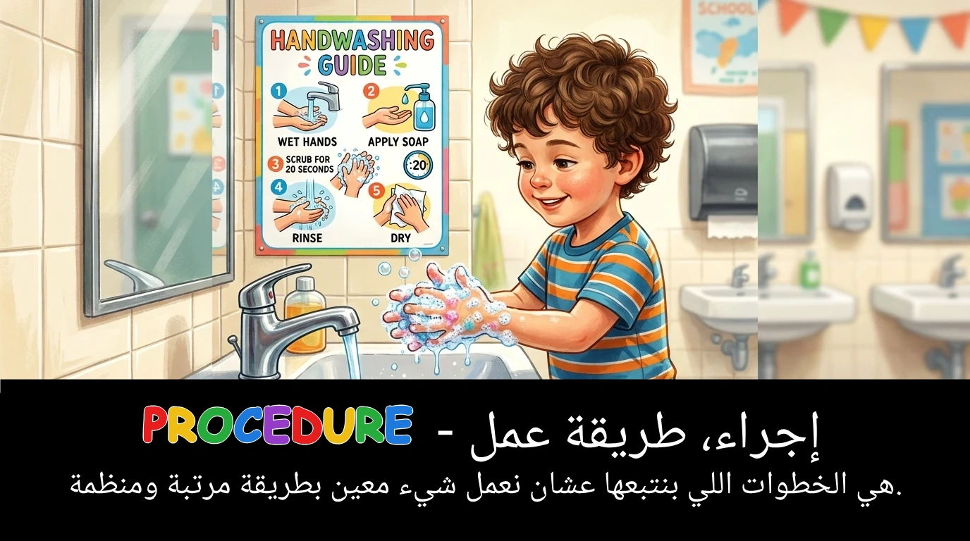 Arabic Illustration for procedure